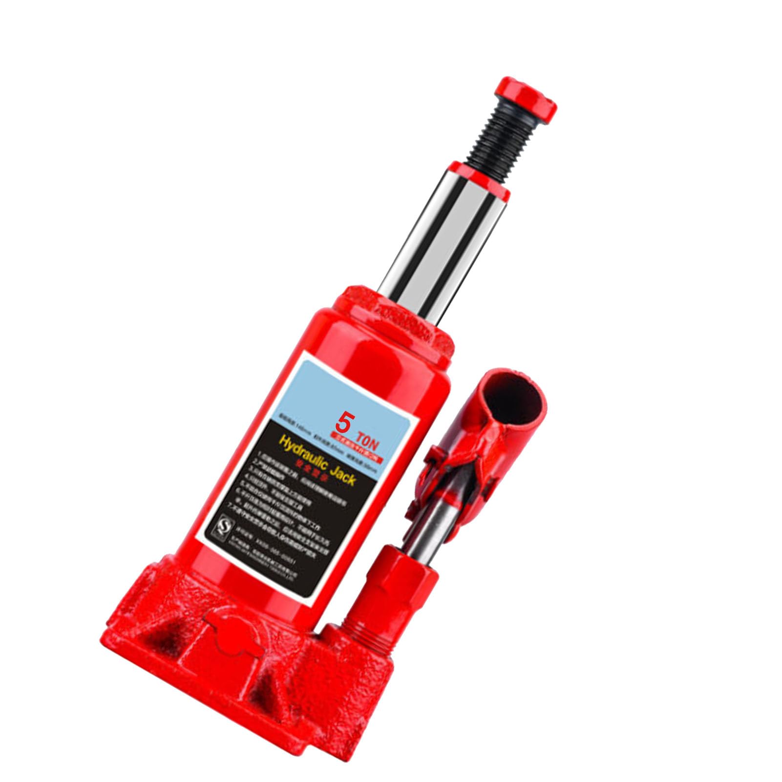 LiebeWH Hydraulischer Wagenheber für Autos, Vertikaler Flaschenheber aus Metall, Manuelles Hebewerkzeug, Robuste Konstruktion, Kompakte Lagerung, Einfache Bedienung für Limousinen, SUVs, (5 Tonnen)