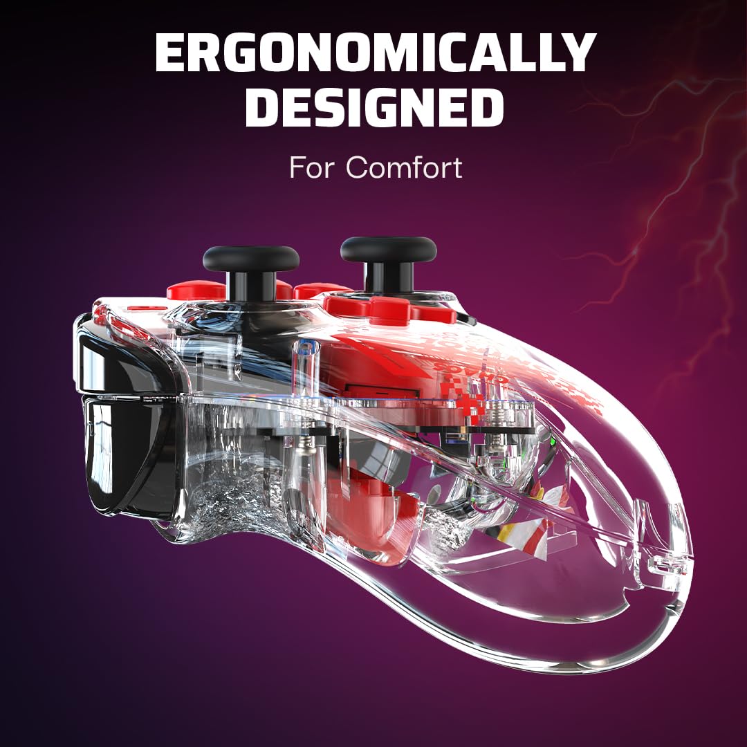 PDP REALMz™ Wireless Nintendo Switch Pro Controller, Rechargeable LED, Licensed for Nintendo Switch|Lite|OLED: Sonic Shadow Space Colony ARK (with Full Motion Controls)