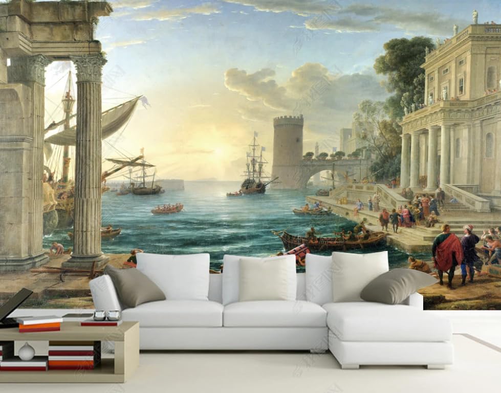 Papier peint intissé vue mer pour créer une ouverture panoramique dans votre salon moderne