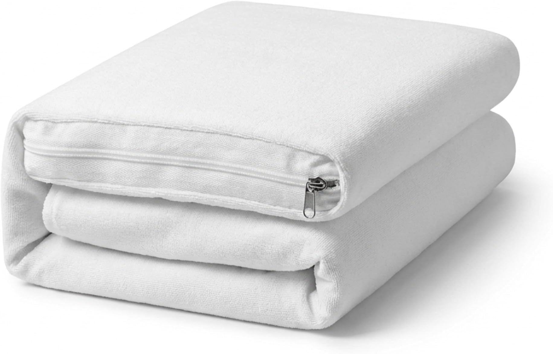 Queen Size Mattress Protector Waterproof Zippered Cover Premium Quality Encasement White