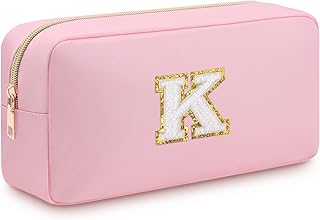 Sazuwu Bolsa de maquillaje con inicial para m...