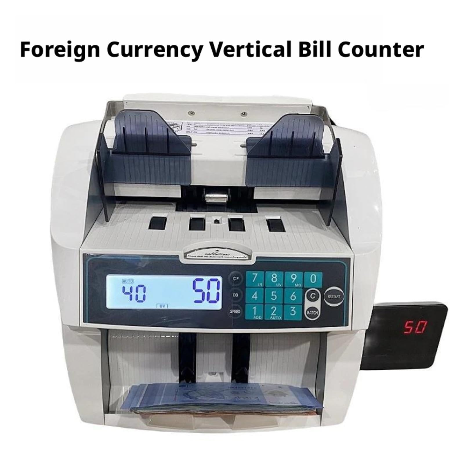 Contatore di banconote multivaluta, display LCD Scansione magnetica per denaro IR UV,Rilevamento preciso