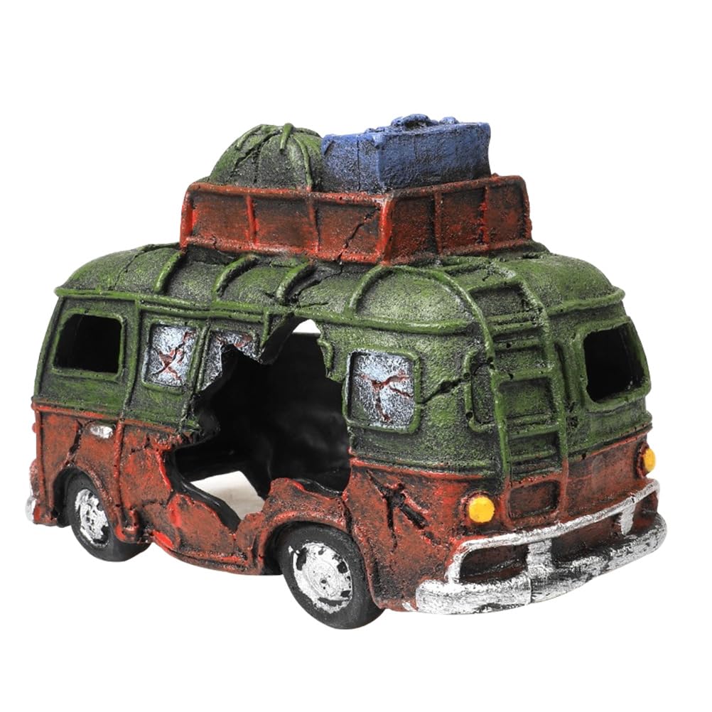 Amazon | ledmomo 水槽オブジェ 車オブジェ 隠れ家 アクアリウム 樹脂