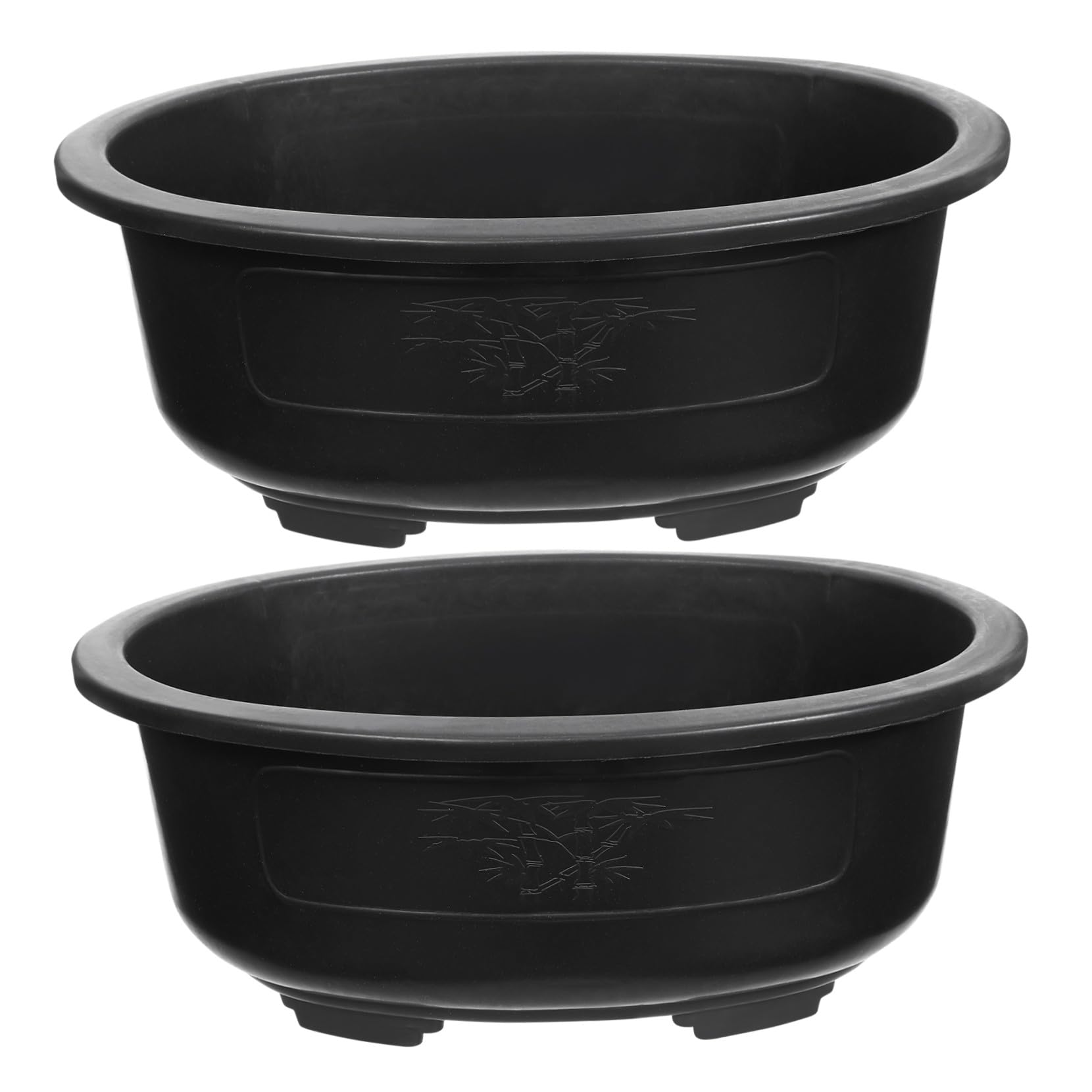 2 Pezzi Vasi Bonsai Ovali in Plastica Rigida Fioriere Per Giardinaggio Interno Esterno Con Fori Di Drenaggio Per Piante E Fiori Da Balcone Ufficio E Giardino