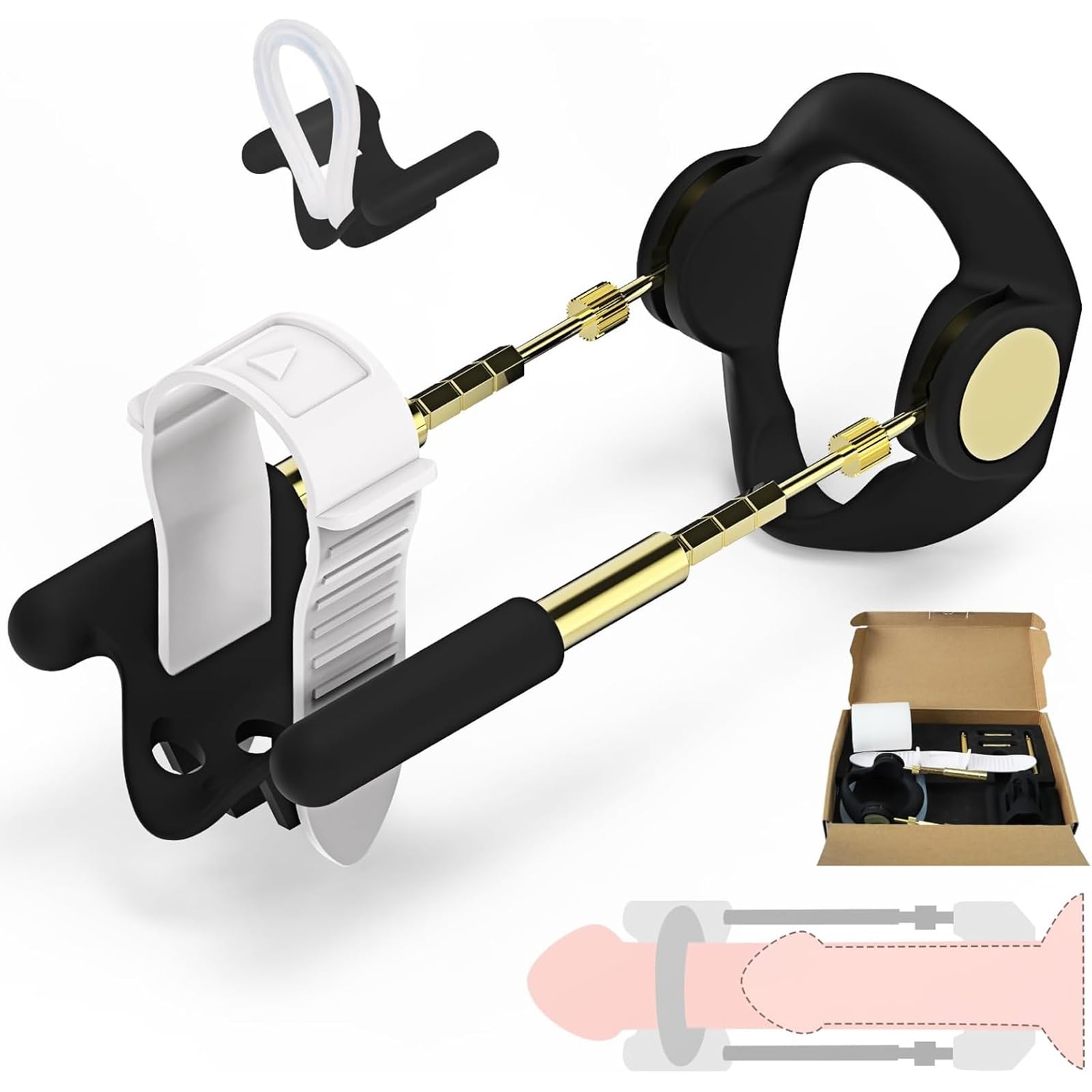 Kit de bomba de pene extensor, dispositivo estiramiento ajustable for alargamiento pene, juguetes sexuales portátiles for hombres, dispositivo tracción agrandamiento, juguetes y juegos sexuales