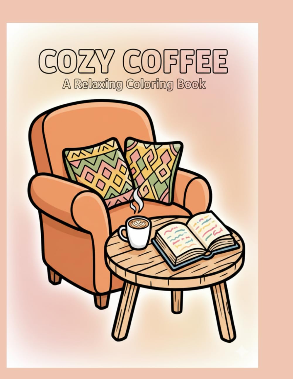 Cozy Coffee: A Relaxing Coloring Book: Bold and Easy Designs for Adults and Teens, Simple Large Print Illustrations for Coffee Lovers