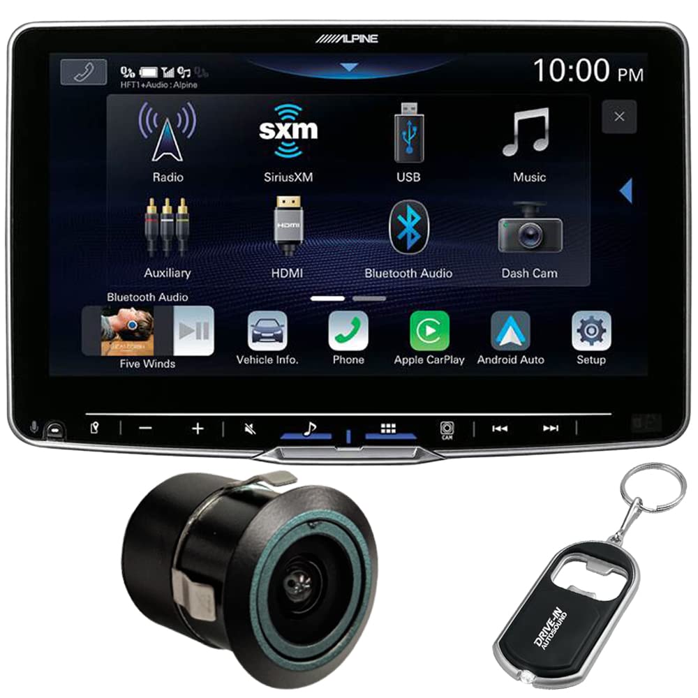 Alpine ILX-F509 9" Touchscreen Digital Multimedia Receiver (Does Not Play CDs) with Bullet Camera