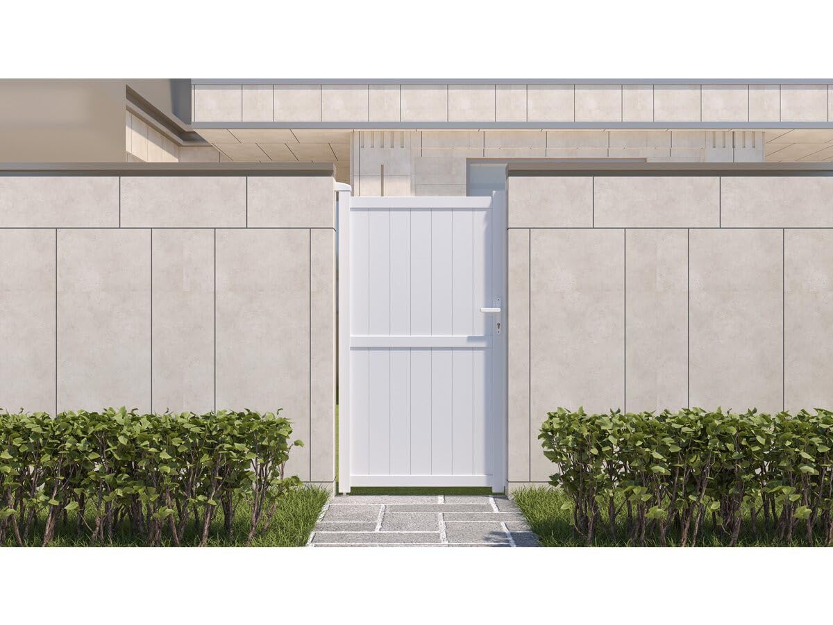 Habitat et Jardin Gartentor aus Aluminium Lola - 101,2 x 180,9 cm - Weiß