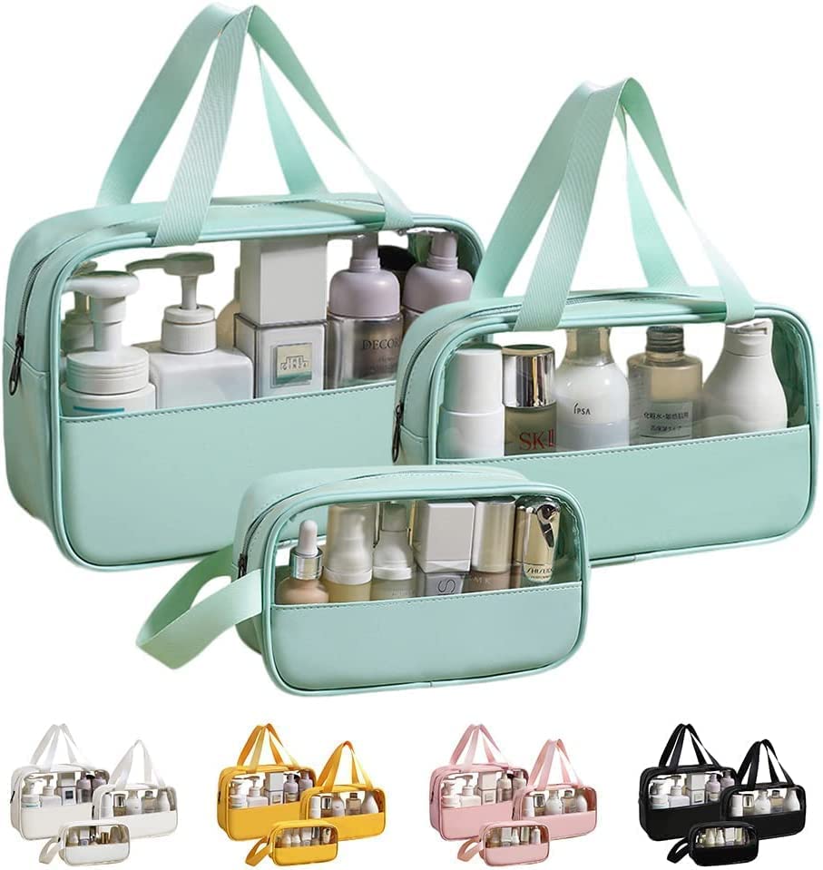 NEUTRINO Transparent Cosmetic Bag Vacation Bag Small Makeup Skin Care Products Case Beach Bag Organizer Pouch Underwear Bag, Hand Toiletry Bag Tote Makeup Brush-image-32