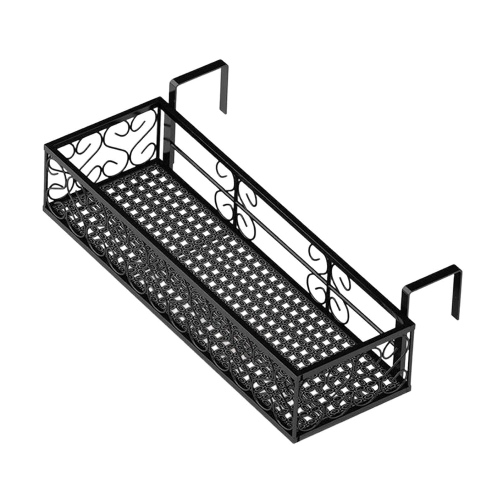 Support à plantes durable pour pots de fleurs, étagère suspendue pour jardinière, balcon terrasse. Idéal pour mettre en valeur vos fleurs tout en gardant l'espace, Noir, 60 cm