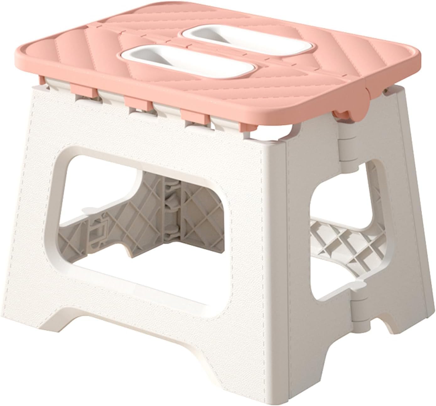 SHREETA Foldable Step Stool for Adults & Kids – Portable Plastic Stool with Anti-Slip Top & Handle – Compact, Lightweight & Durable – Multipurpose for Kitchen, Bathroom, Outdoor (Random Color)-image-13