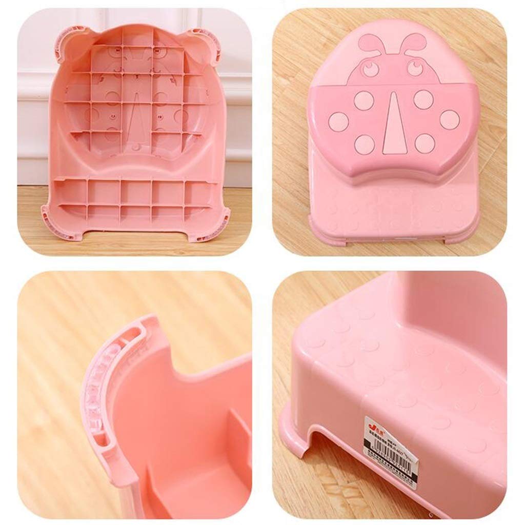 Polsterhocker, Dauerhaft Schuhbank wechseln Sofa Schritt Fußbank Anti-Rutsch Hockender Toilettenhocker zum Bad Wohnzimmer (Farbe : Rosa, Größe : 2 Pieces)
