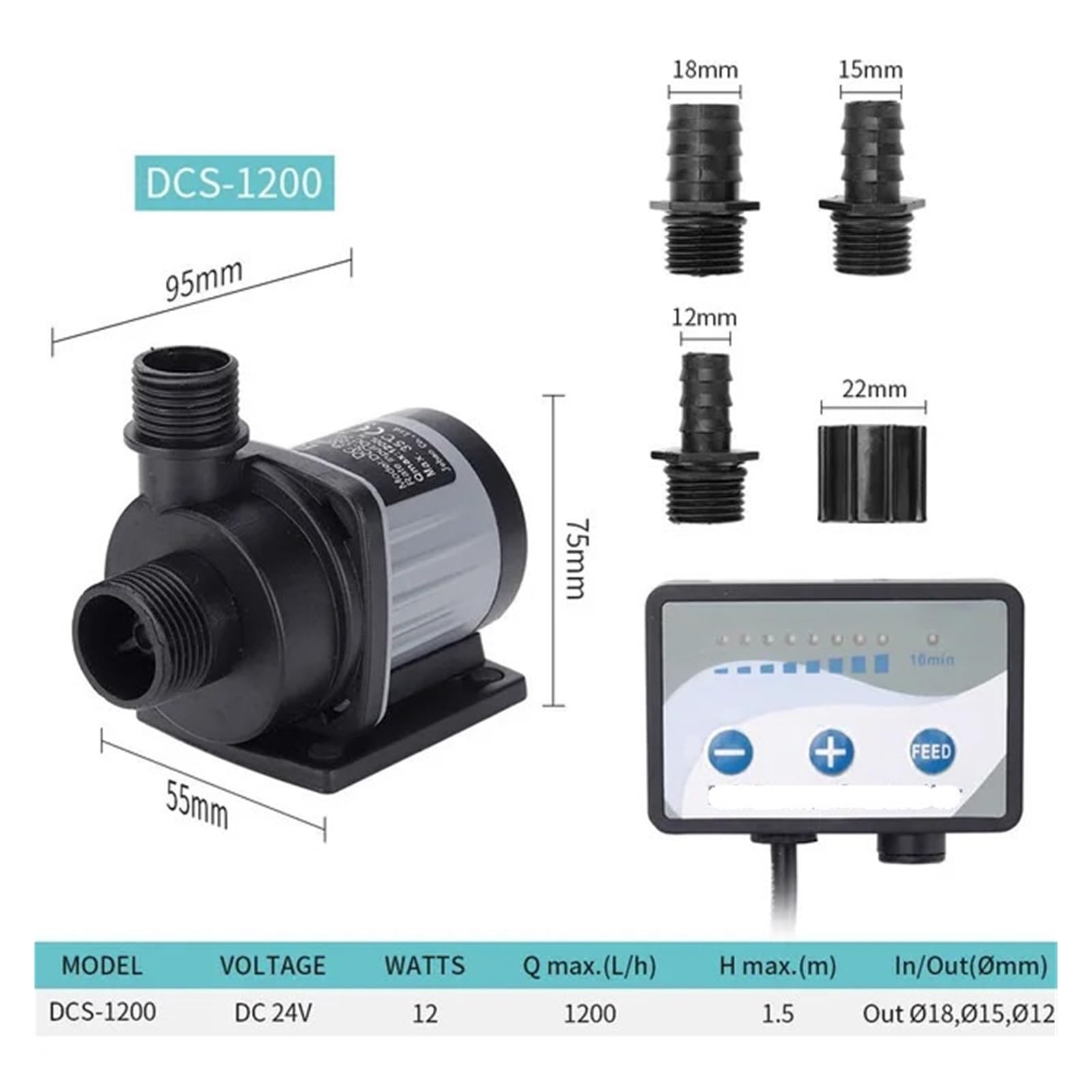 最新型 小型 DCポンプ DCS1200　アクアリウムポンプ 　水中ポンプ Amazon.co.jp: DCS1200 DCS2000 可変流量 DC 水族館ポンプ水中水ポンプ
