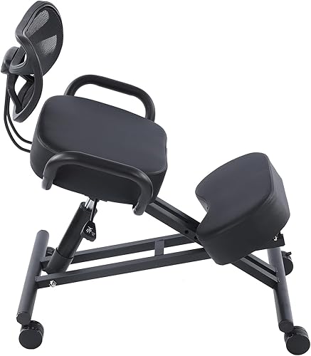 Miniatura 6 de Ejoyous Silla de rodillas, taburete neumático de corrección de postura con cojín altura ajustable ortopédico taburete de escritorio para bancario,