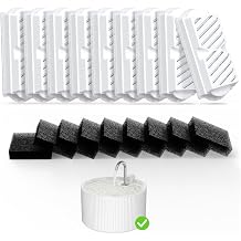 Cat Water Fountain Filters Replacement & Pre-Filter Sponges for 2.2L/74oz Ceramic Cat Fountain, Cat Water Dispenser 3 Filter+3 Sponges