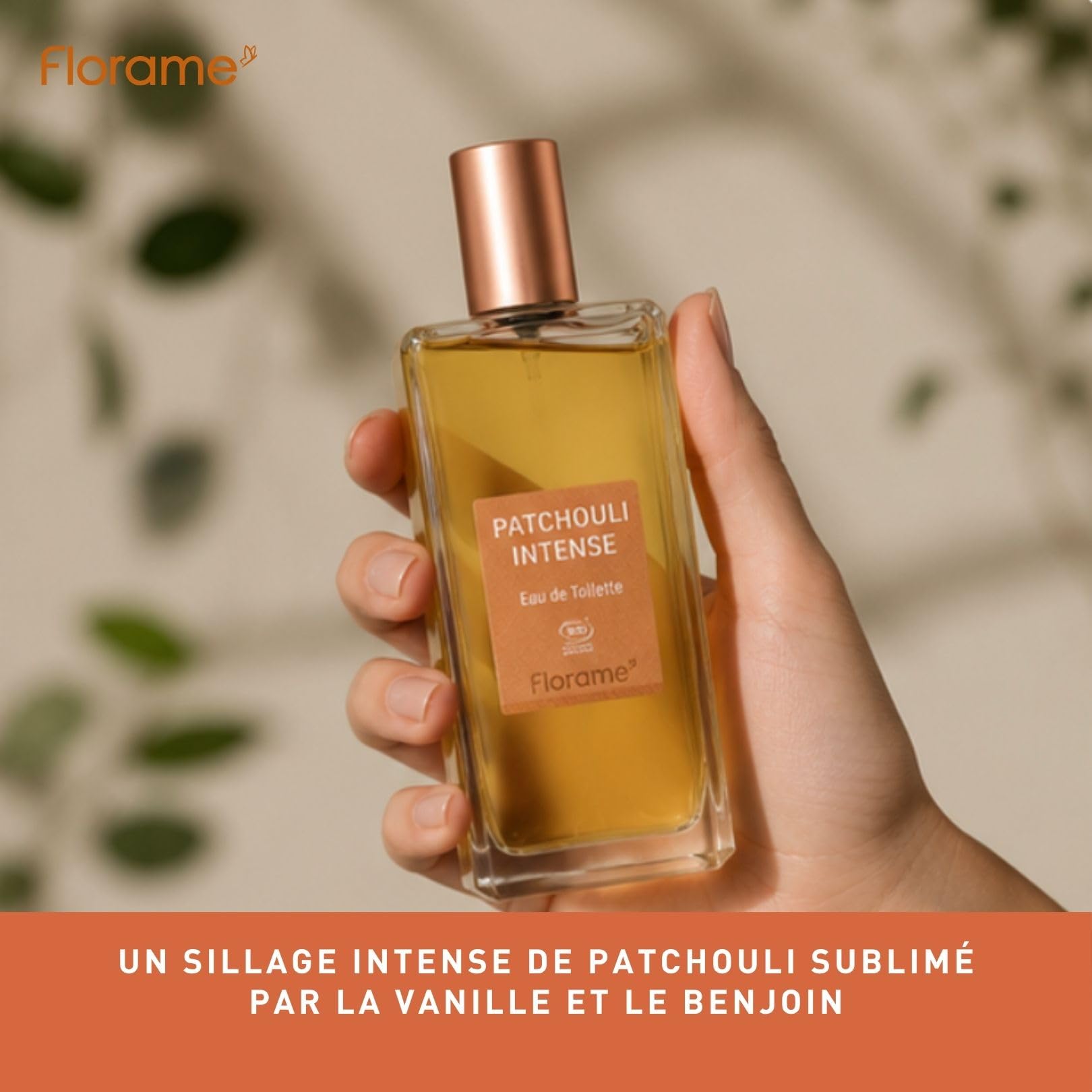 Florame Eau de Toilette Patchouli Intense 100 ml – Notes Chaudes & Boisées – Patchouli, Vanille & Benjoin – Fabriquée en France