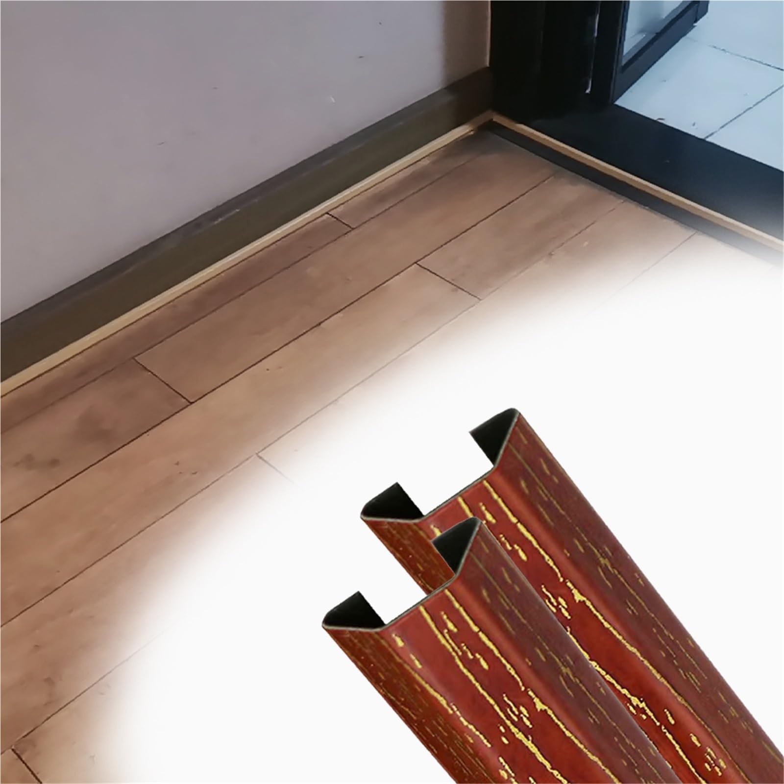 goulotte Electrique Gaine De Protection pour Câble en Bois De 50, 100, 150 Ou 180 Cm De Long, 1, 2, 4 Ou 10 Pièces, pour La Gestion des Câbles D'atelier Et(C-2 pcs,L Outer Width 50cm x 60mm)