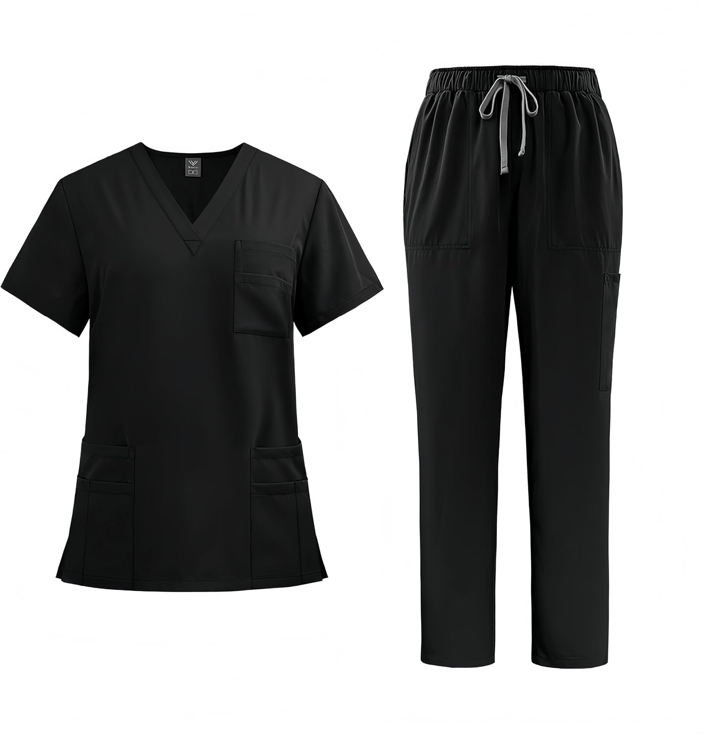 Aylashine Unisex Scrubs Medical Uniform, V-Neck with multiple pockets, for doctors, nurses, beauty salons