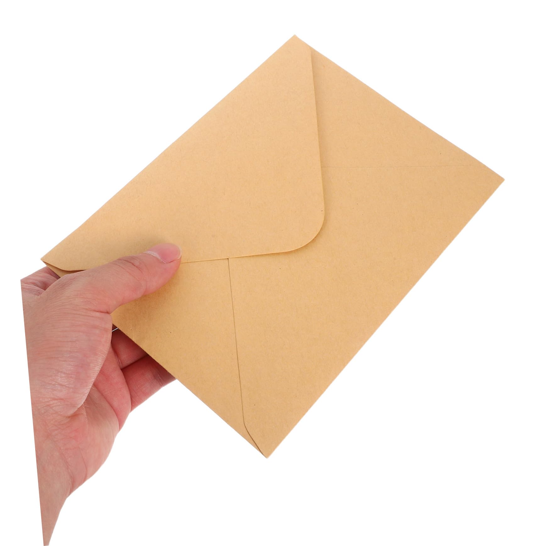 Enveloppes à Rabat en V 100 Pcs en Papier Kraft Marron