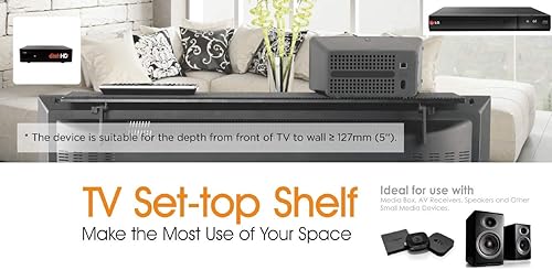 Miniatura 2 de Mount Plus MP-APM-05-02 Soporte de montaje de TV para estante superior de 24 pulgadas de ancho | Sostiene altavoces, dispositivos de transmisión,