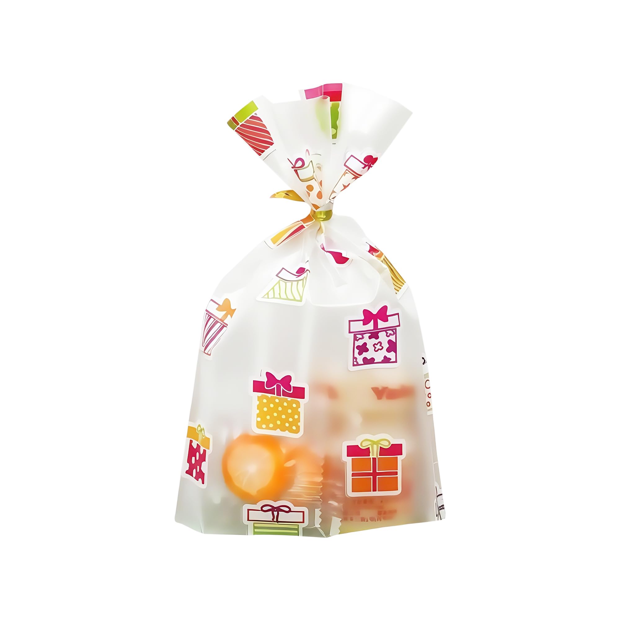 WACCOMT Pack 50pcs Clear Cellophane Treat Bags with Twist Ties for Gift Party Favors Supplies Birthday Wedding Stand-up Bottom Sweet Candy Cookie Goody Treat Bag Matte (Clear, 6.3x9.4 inch (16x24 cm))