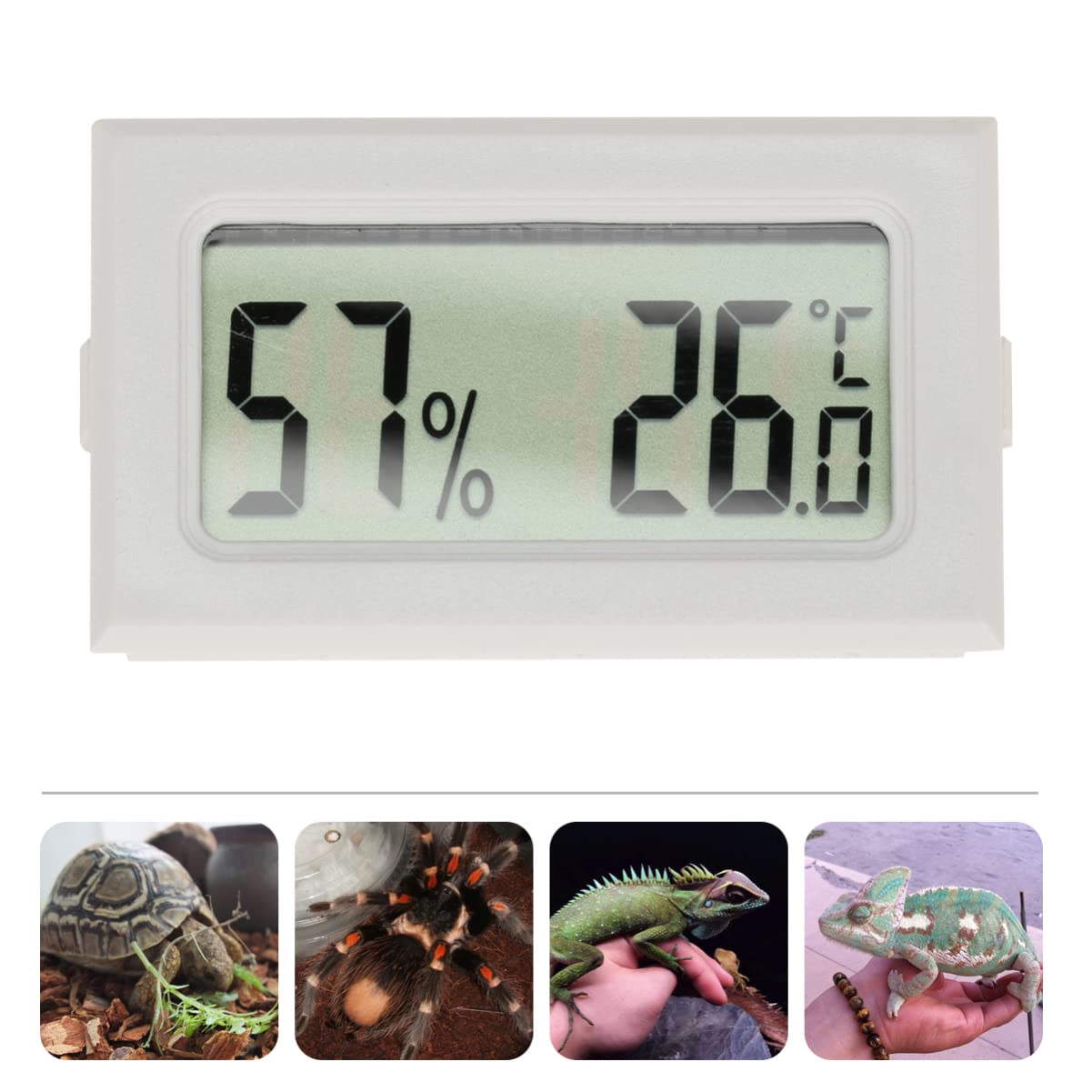 SUPVOX 10pezzi Mini Termometro Igrometro Digitale Senza Filo per Misurazione Temperatura e umidità Ambienti Interni Ed Esterni Display LCD con Prolunga Integrata per Terrari e