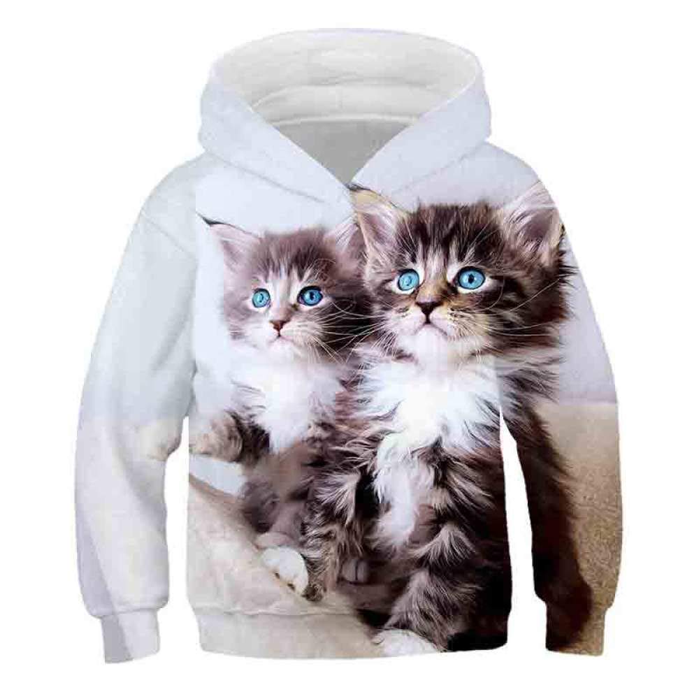 Pull à Capuche Enfant Unisexe 3D - Motifs Pêche, Loup, Dinosaure, Licorne - Taille 4 à 16 Ans - Sweat Confortable