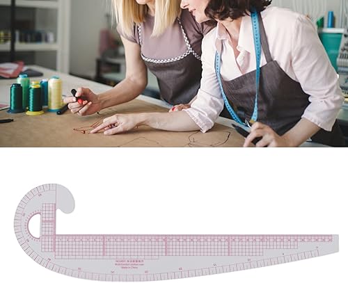 Miniatura 2 de LIZEALUCKY Regla de costura de 22.8in, regla de curva francesa en forma de coma, regla de curva francesa para diseño de patrón de costura