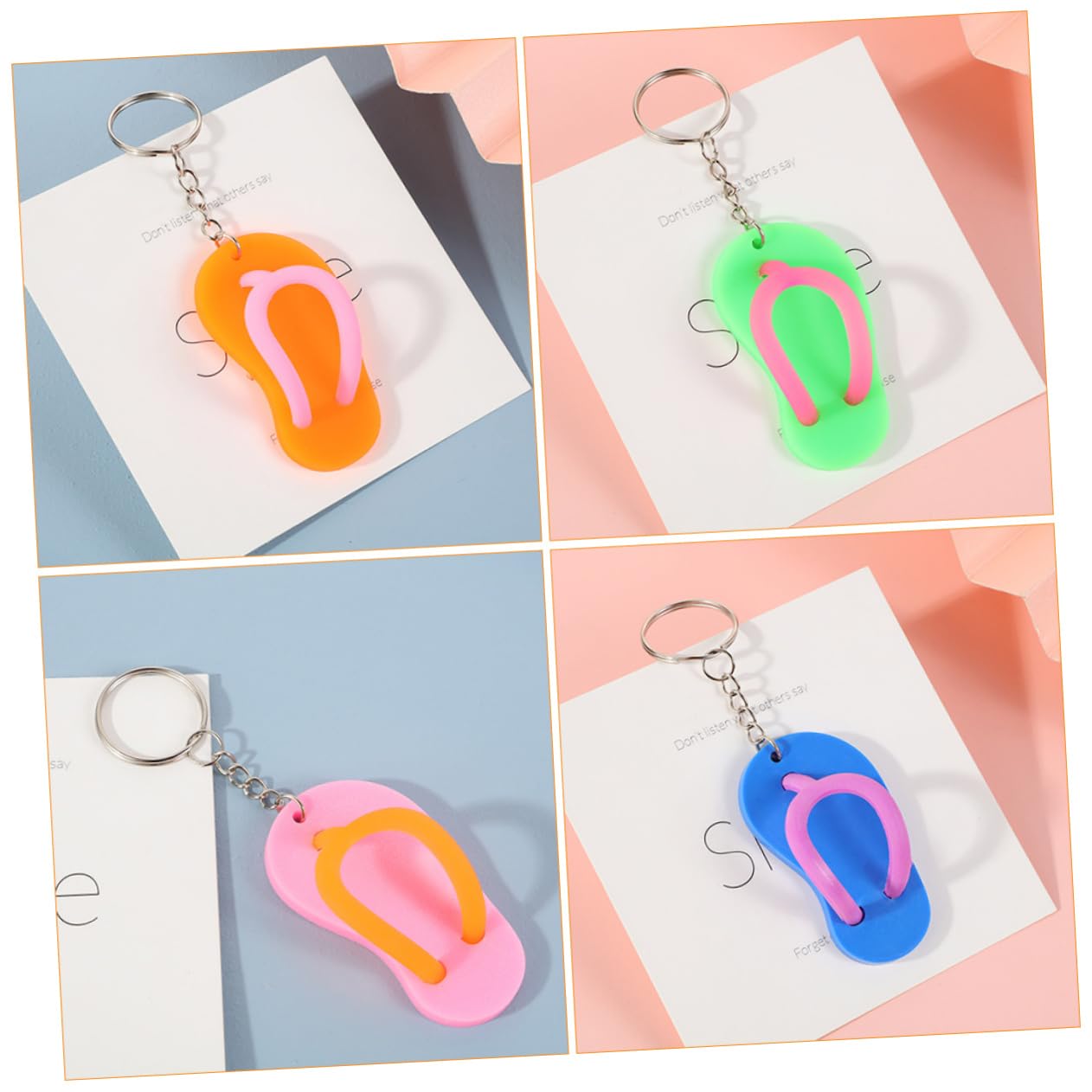 VALICLUD Catena Chiave Delle Pantofole Pendenti a Forma Di Infradito Ciondoli Chiave Decorazione Di Ciondoli Per Scarpe Portachiavi Per Scarpe Portachiavi Creativo Gomma Morbida