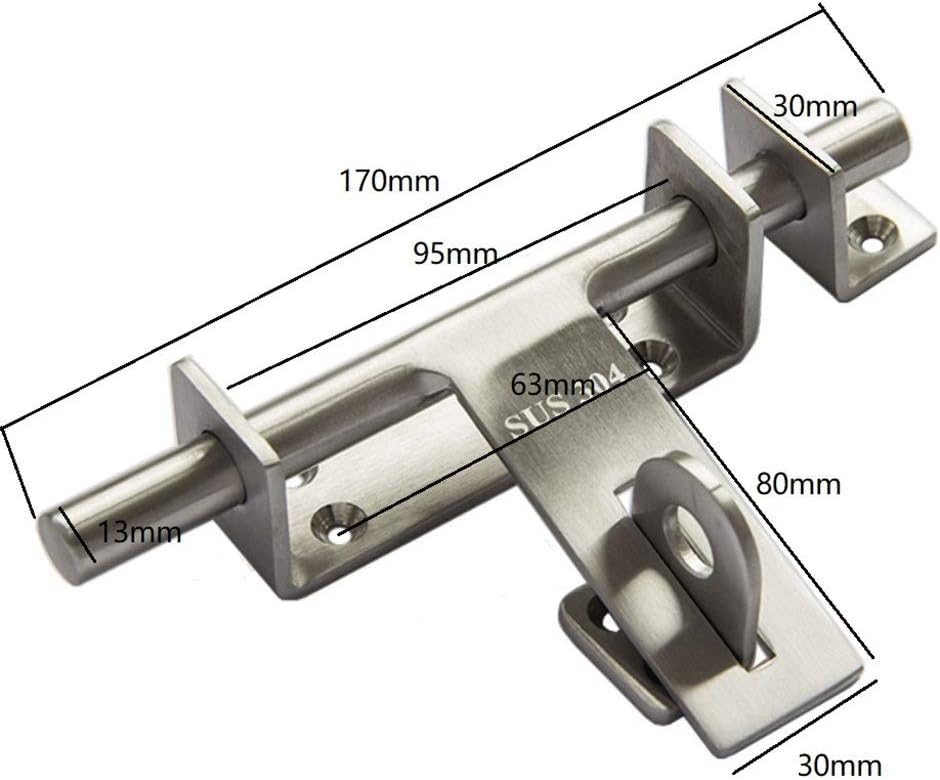 1pc Slide Bolt Gate Latch Heavy Duty Premium Safety Stainless Steel Barrel Door Lock