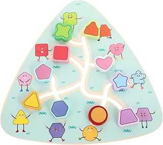 KICHOUSE Labirinto Ambulante Quebra-Cabeça Playset De Madeira Tabuleiro De Labirinto Engraçado Aprendizado Tabuleiro De Labirinto Engraçado Tabuleiro De Labirinto De Madeira Desenhos