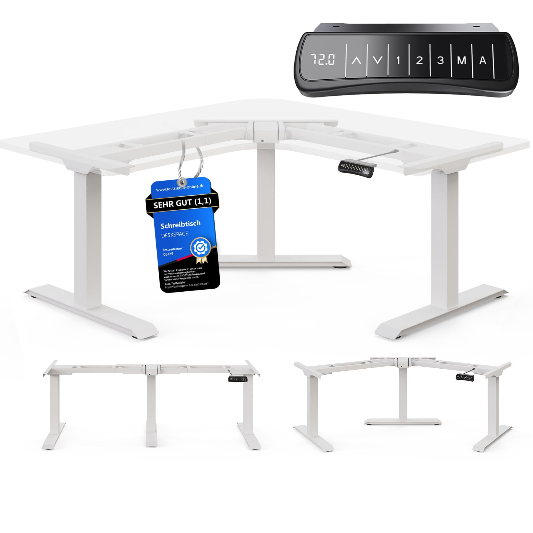 DESKSPACE Corner Elektrisch höhenverstellbares Eckschreibtisch Gestell