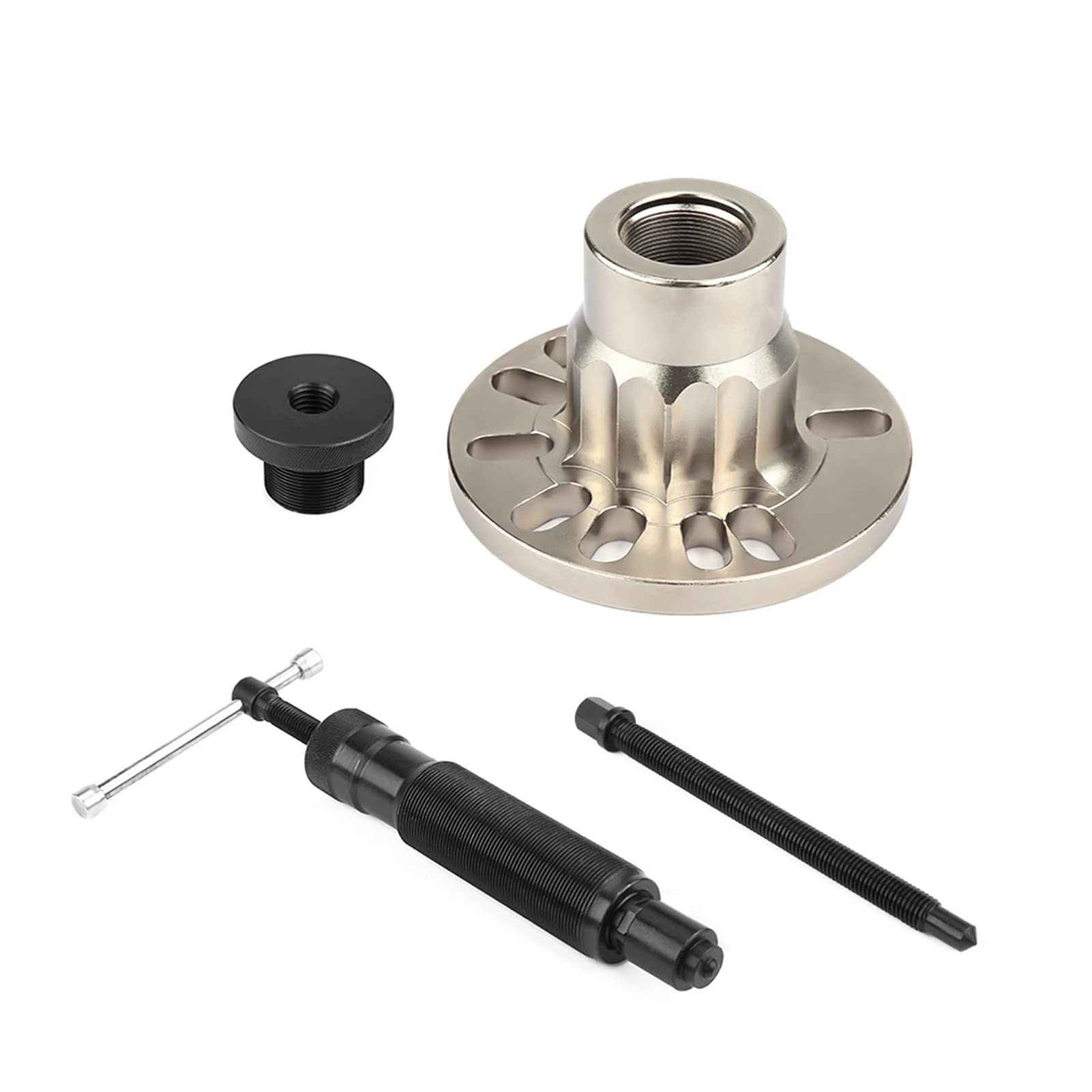 Cocoarm Outil de Moyeux de Roue 10T, éjecteur d'arbre d'entraînement Hydraulique en Acier au Carbone, Kit de 4 Pièces pour Retrait de Moyeu à 4 ou 5 Trous pour Mécaniciens Seat