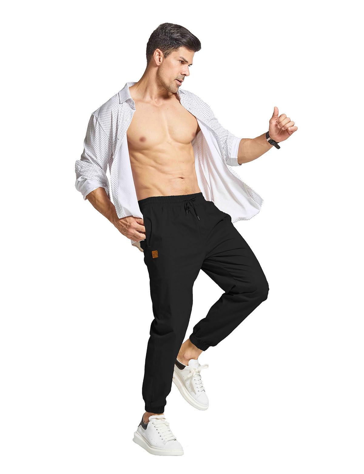 JustSun Pantaloni da Lavoro Uomo Cotone Cargo Casual Pantaloni Tuta Uomo Pantaloni Jogging Slim Fit con Tasche