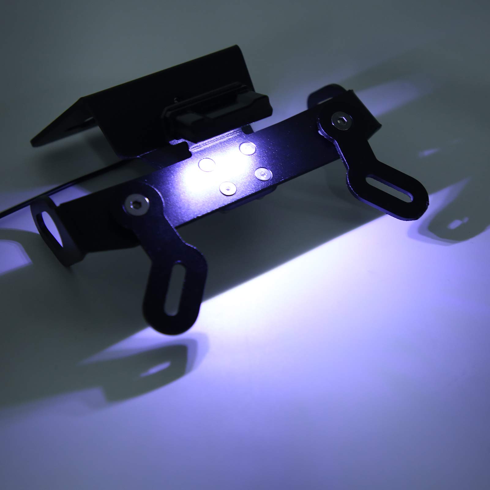 Uchwyt tablicy rejestracyjnej krótki wspornik z eliminatorami błotników LED do YAMAHA XJ6N XJ6 Diversion