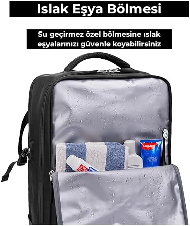 Waterproof 16 inch 30L Shoe Split Travel Backpack - Laptop Split, USB Charging Entry