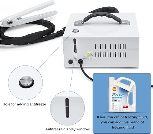 Miniatura 8 de Elitzia ET1411 Plancha para el cabello congelado – Plancha plana de terapia fría de 15.8F para reparación del cabello dañado y protección del color