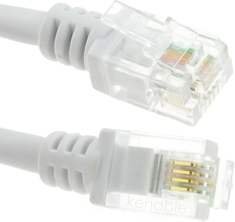 kenable 001643 cavo telefonico 3 m Bianco