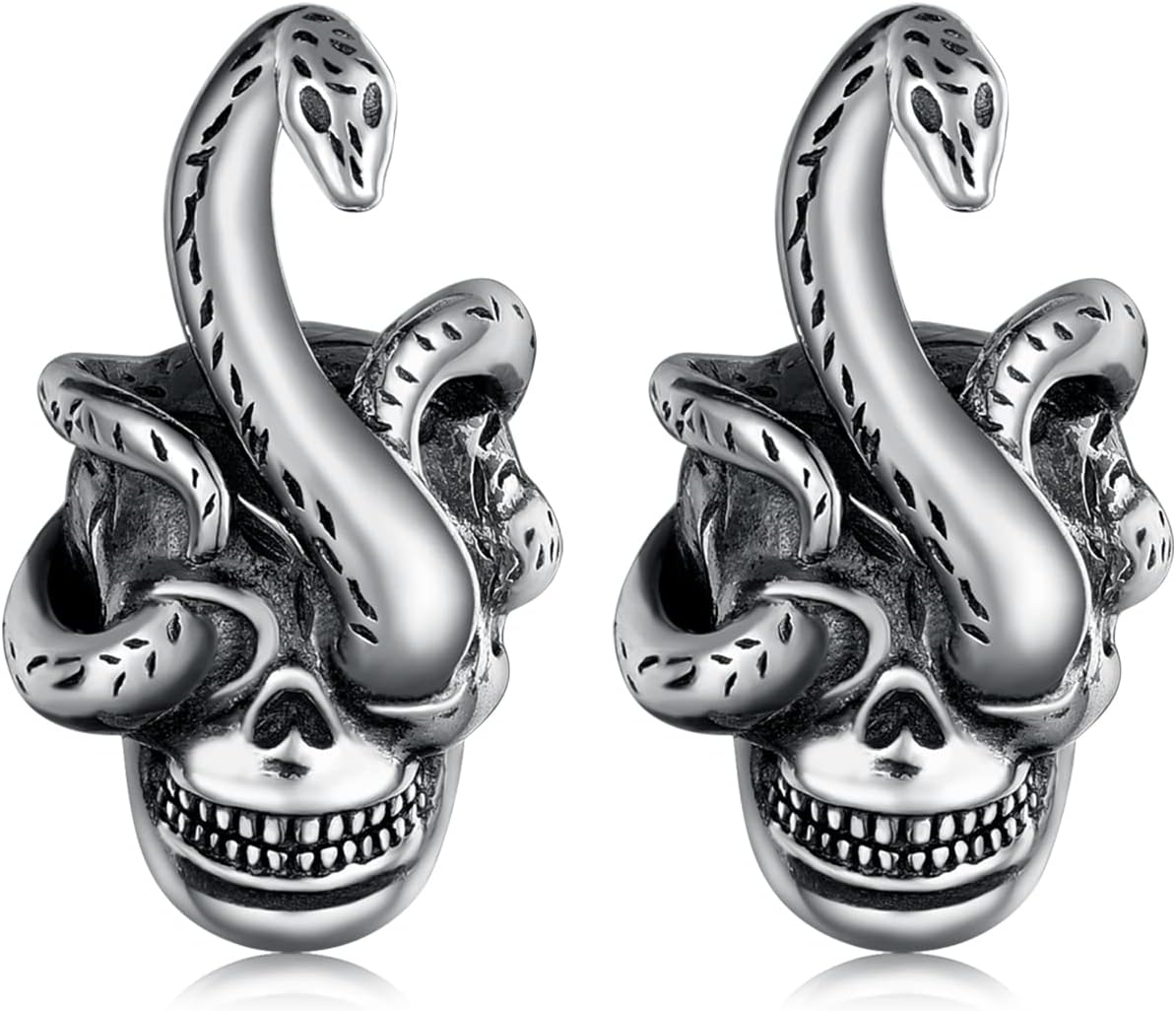 Snake/Sword/Skull Earring 925 Sterling Silver Gothic Earrings Jewelry Gift for Women Men