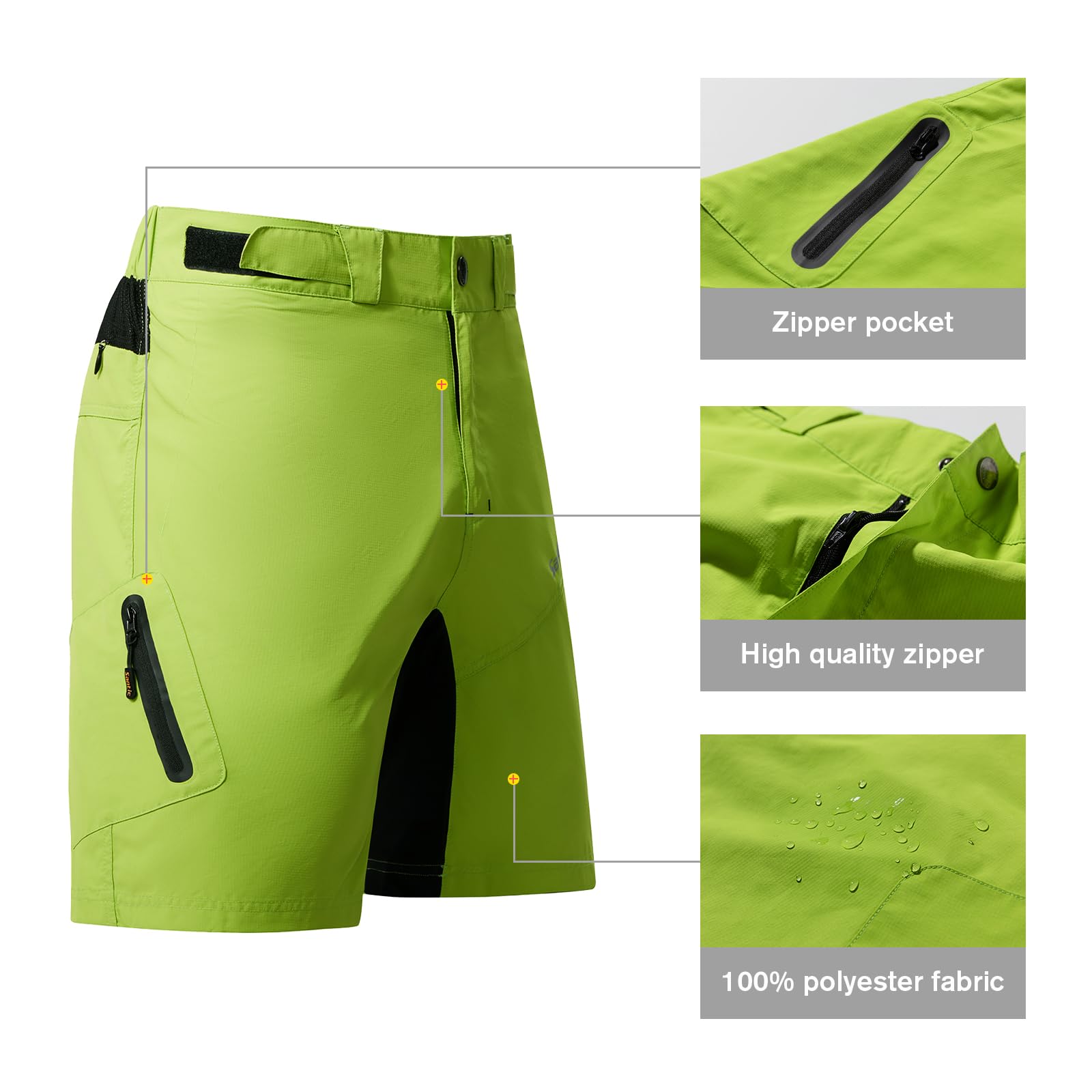 Santic Pantalones Cortos Hombre Pantalones Deportivos Casual Cortos Cargo Shorts