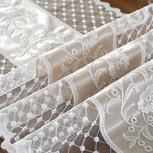 Chemin de table dentelle florale pour repas de crémaillère - 4