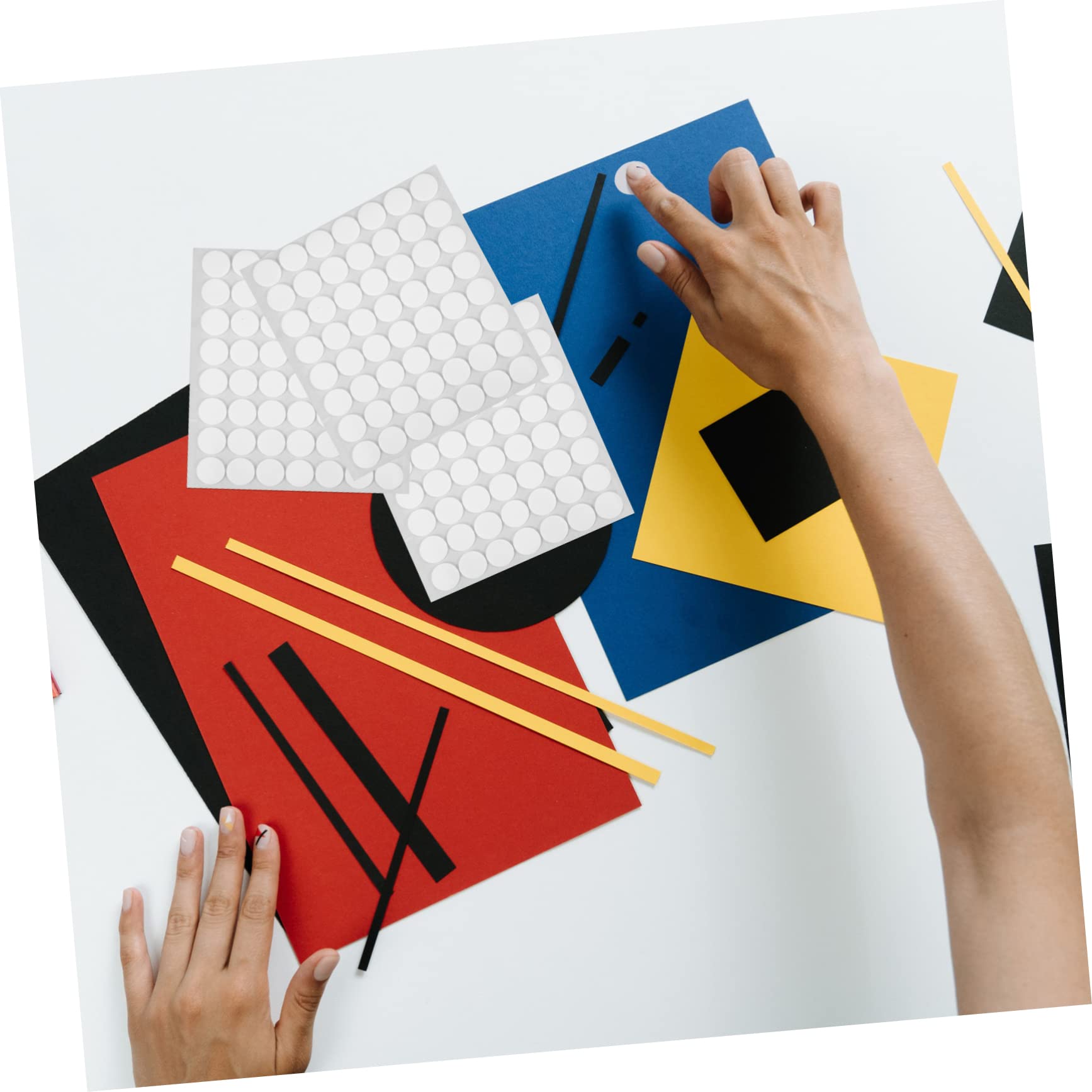 VILLCASE 90blätter Starke Doppelseitige Klebepunkte Für Selbstklebende Sticker Für Bastelprojekte Karten Poster Und Bilder Einfach Zu Entfernen Rückstände