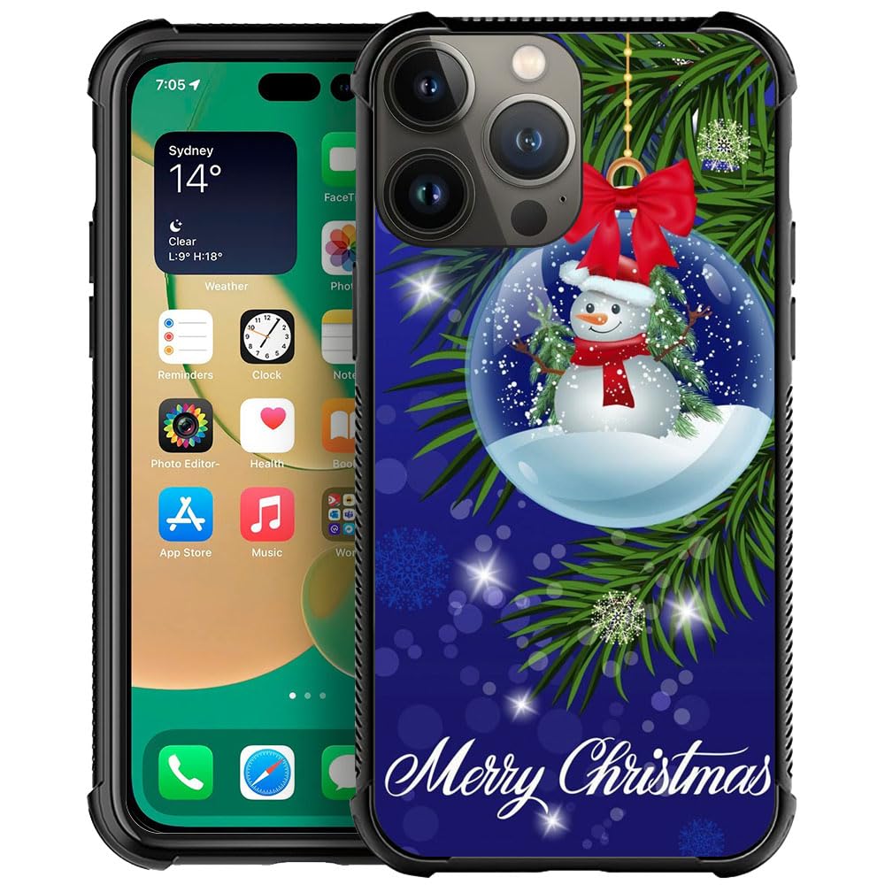 Goodsprout Compatible with iPhone 15 Pro Max Case,Merry Christmas Amazing Pattern Design Shockproof Anti-Scratch Hard PC Back Case for iPhone 15 Pro