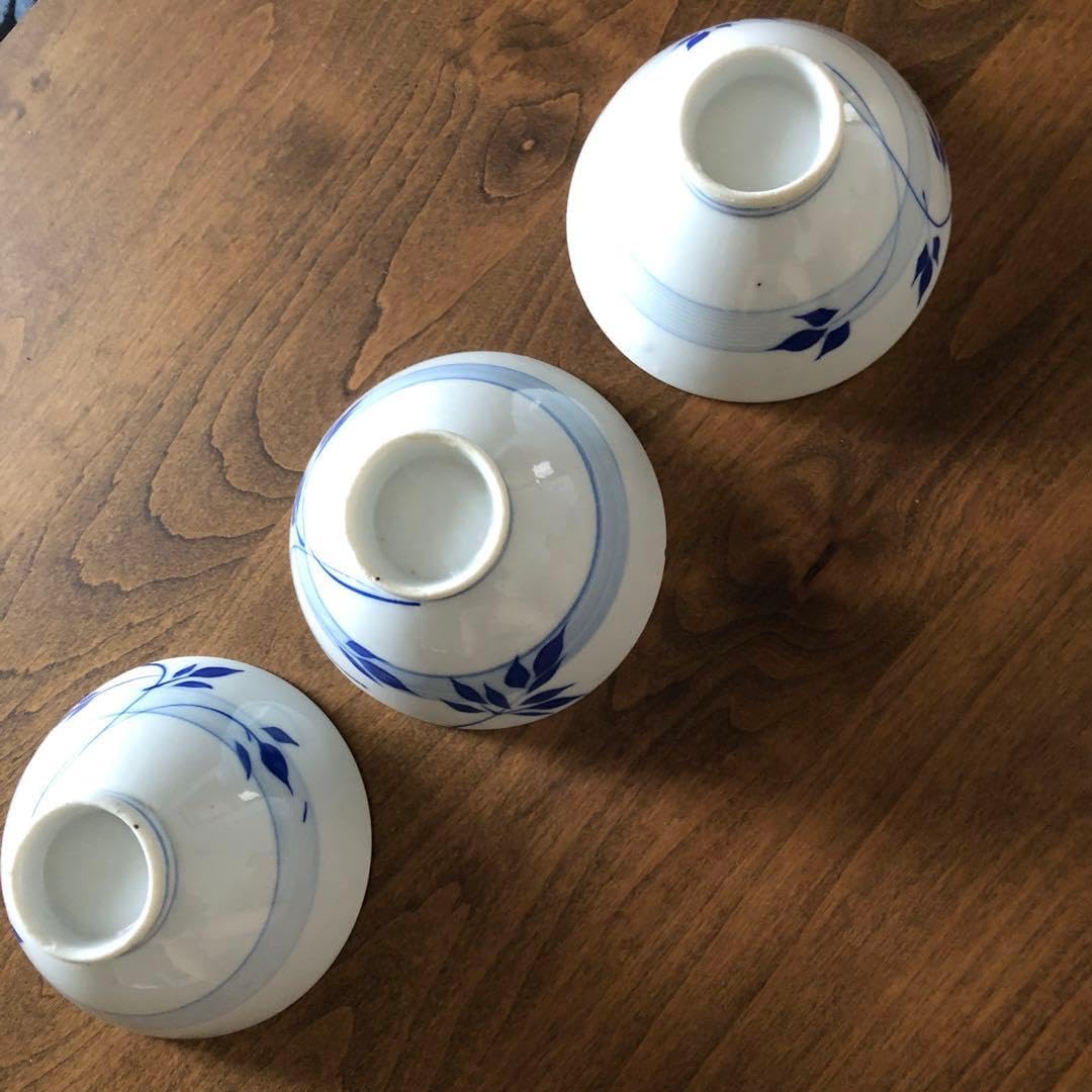 骨董 アンティーク 明治時代の茶碗 砥部焼 レア 3客