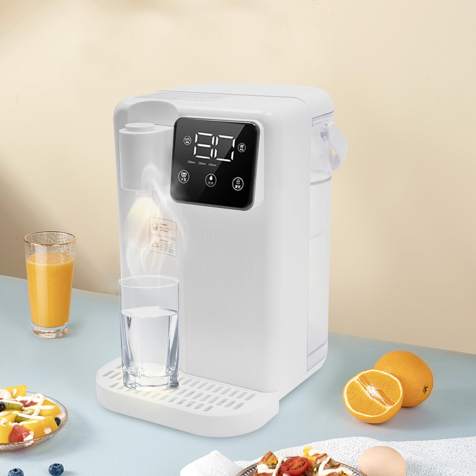 Erogatore di acqua calda istantanea bollitore elettrico,grande bollitore for acqua,riscaldamento rapido 3 secondi etemperature preimpostate variabili con display LED luci notturne