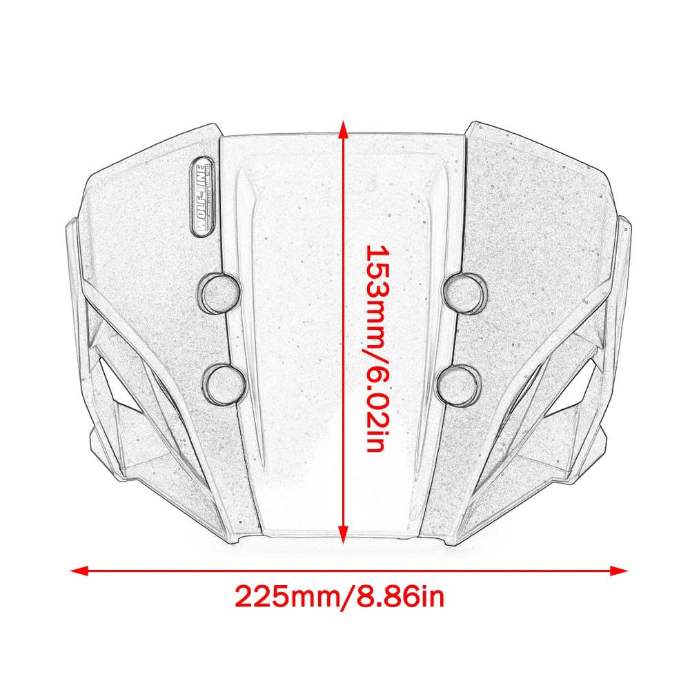 Parabrezza Moto per Honda CB650R 2019-2023 per Honda CB1000R 2018-2020 Accessori per Parabrezza