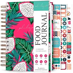 PLANBERRY Food Journal Premium – Nutrition Planner with Diet & Calorie Tracker – Wellness Diary for Tracking Meals…