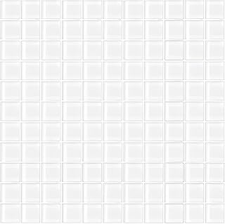 Ice White Matte Glass Square Mosaic Tile 1