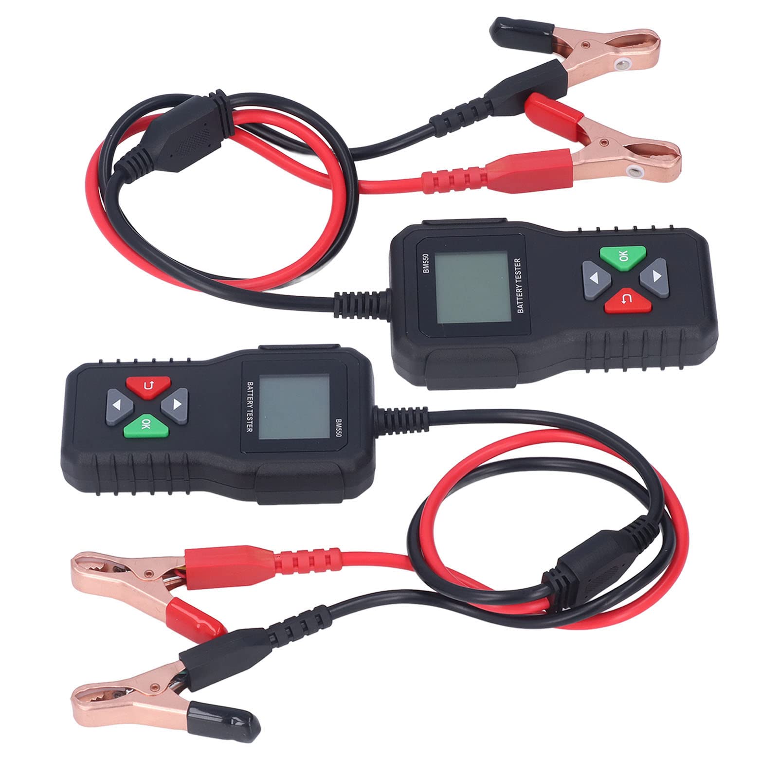Jeanoko Tester Batteria 6V 12V 24V 3 in 1 Batterie per Autoveicoli Professionali Test di Vita Analizzatore Batteria BM550 per Automobili Moto Tosaerba Uso