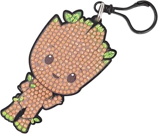 CRYSTAL ART - Diamond Backpack Charms Kit - Creative Toys Gift Idea For Girl and Boy - Craft Activity - Marvel - Groot